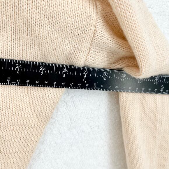 Beachly X Goldfish Kiss Oversized Knit Solid Tan Color Block Pullover Sweater M - Picture 5 of 7